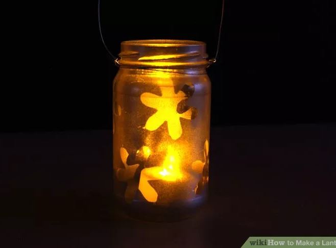 Cách làm đèn lồng với lọ thủy tinh