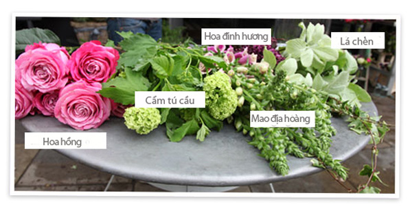 Cách cắm hoa để bàn 2