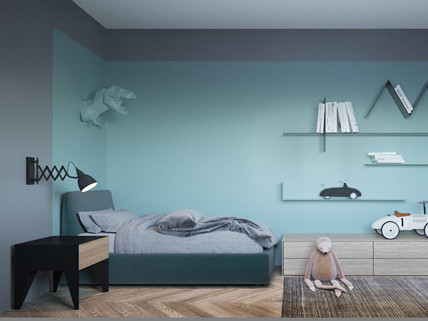 Thiết kế phòng ngủ nhỏ 10m2 sắc xanh