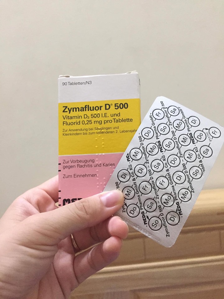 Thuốc Zymaflour D 500 giúp bổ sung vitamin Fluor và Vitamin D3 cho trẻ