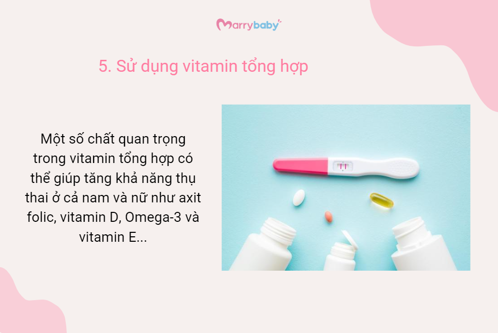 Sử dụng vitamin tổng hợp để tăng cơ hội thụ thai