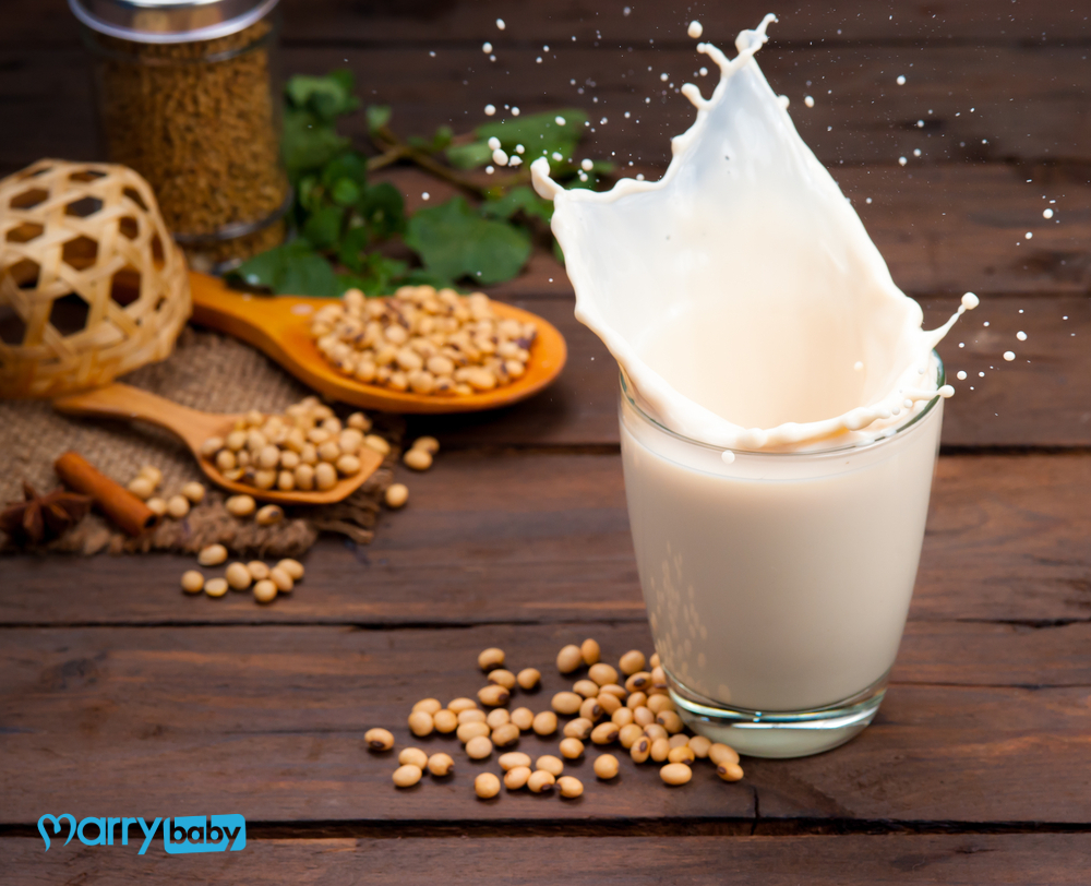 hình ảnh uống sữa đậu nành có tăng vòng 1 không