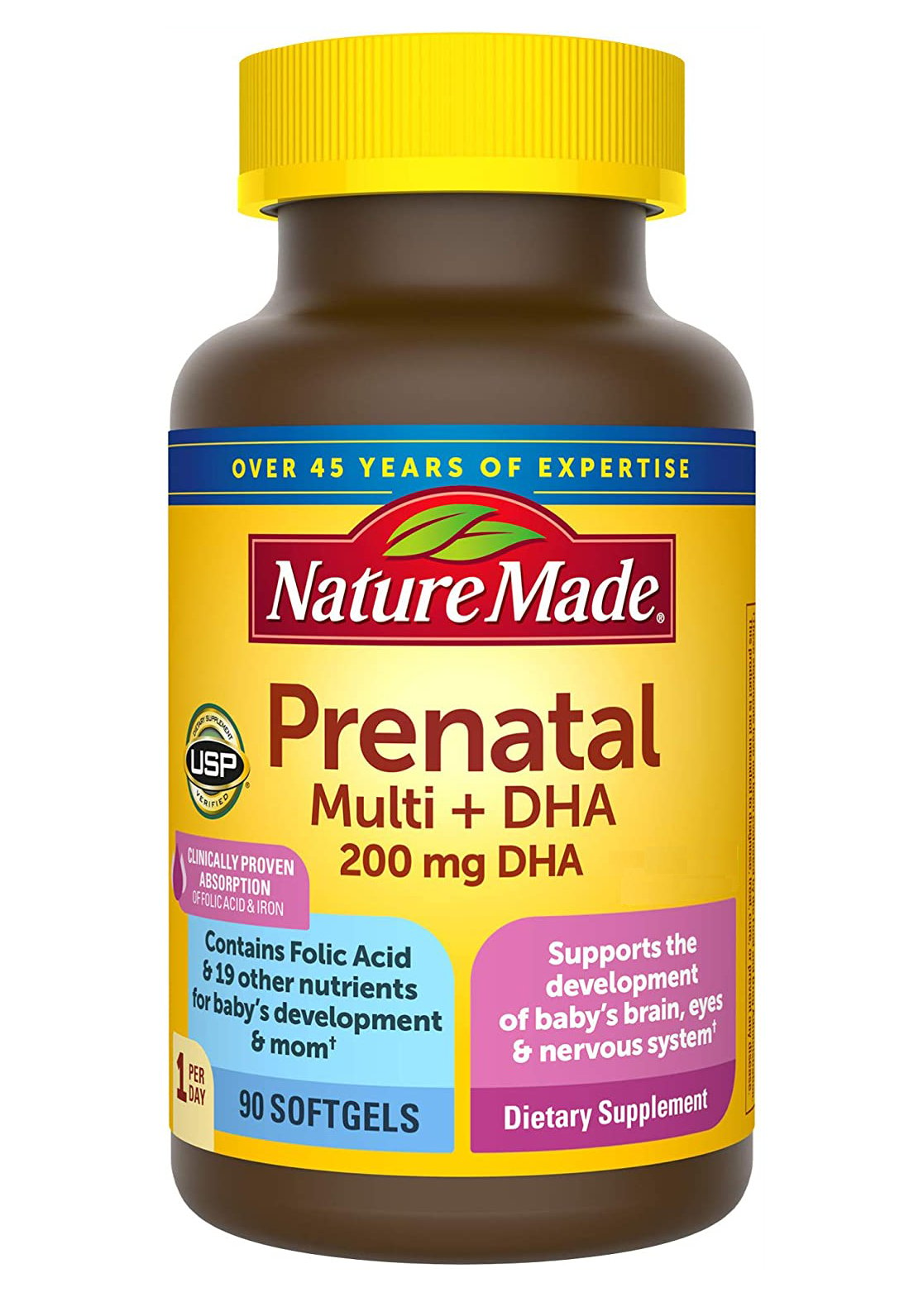 Vitamin tổng hợp cho bà bầu 3 tháng đầu Nature Made Prenatal Multi + DHA - Vitamin của Mỹ, 150 viên Extaste