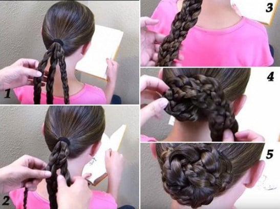 cách tết tóc cho bé gái cút học