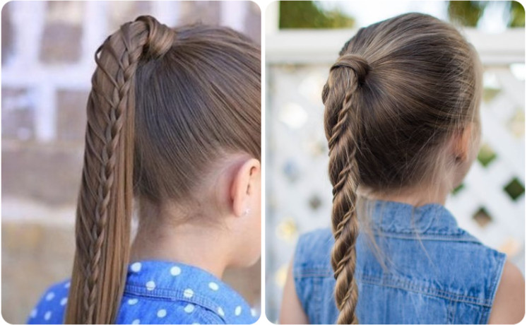 cách tết tóc cho bé gái lên đường học