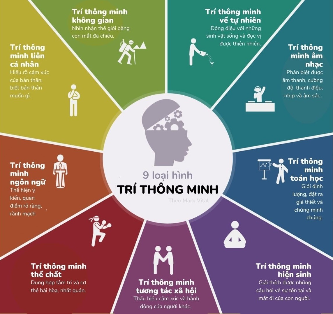 9 các loại hình trí thông minh của trẻ