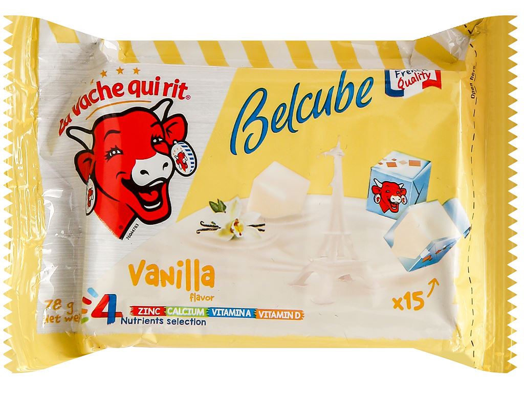 Belcube là một trong các loại phô mai tách muối cho bé ăn dặm: 