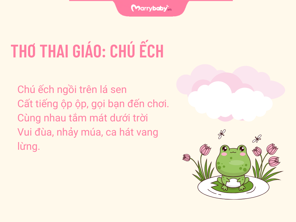 Hình ảnh thơ thai giáo: Chú ếch
