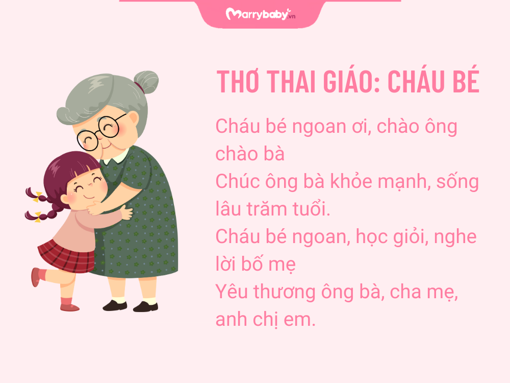 Hình ảnh thơ thai giáo: Cháu bé