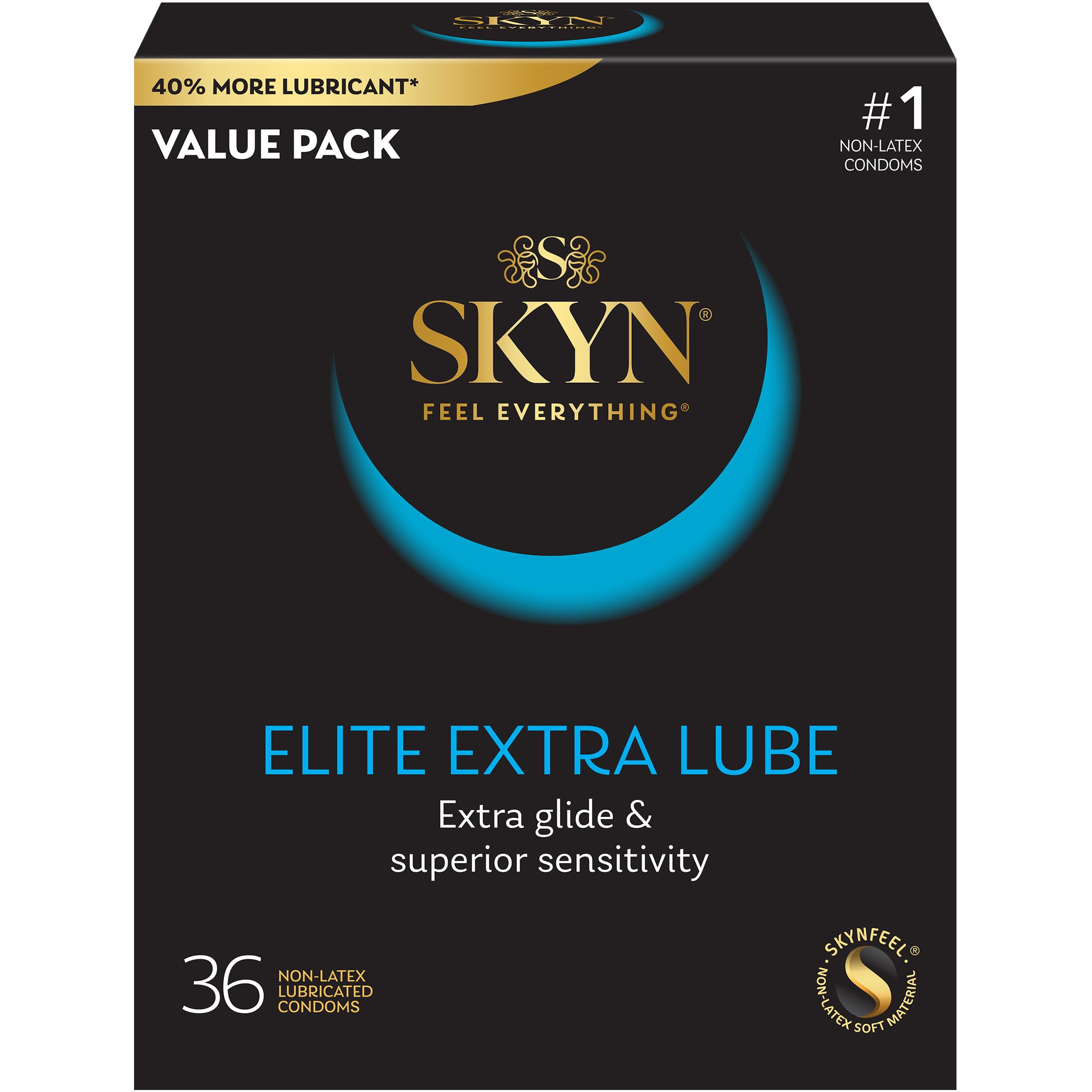 Bao cao su không chứa latex Skyn Elite Extra Lubricated Condoms