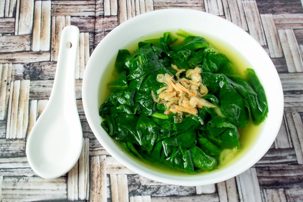 bầu ăn rau mồng tơi được không